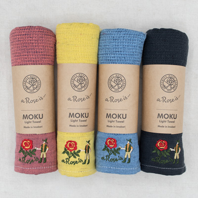 【25年夏の新色!】バラの刺繍入りMOKUタオル　Mサイズ