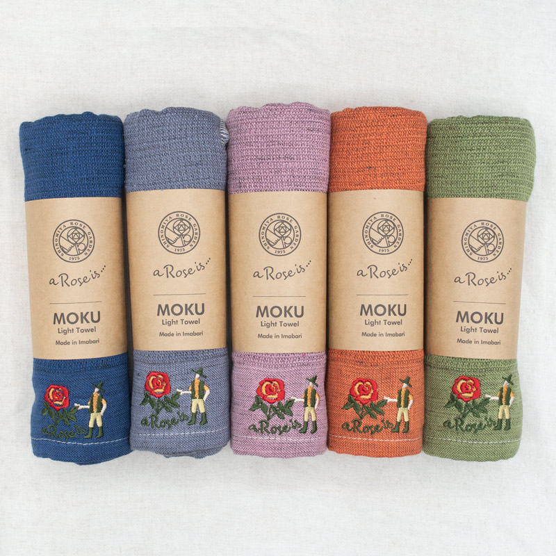 バラの刺繍入りMOKUタオル Mサイズ｜バラ苗の通販の篠宮バラ園