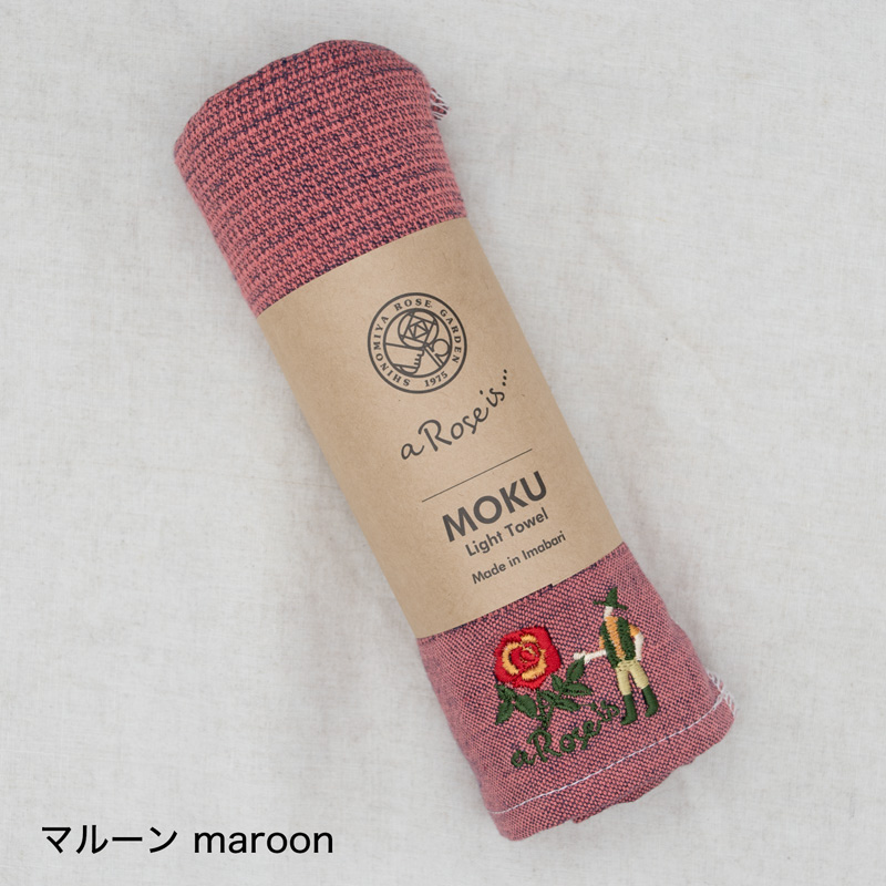 バラの刺繍入りMOKUタオル Mサイズ｜バラ苗の通販の篠宮バラ園